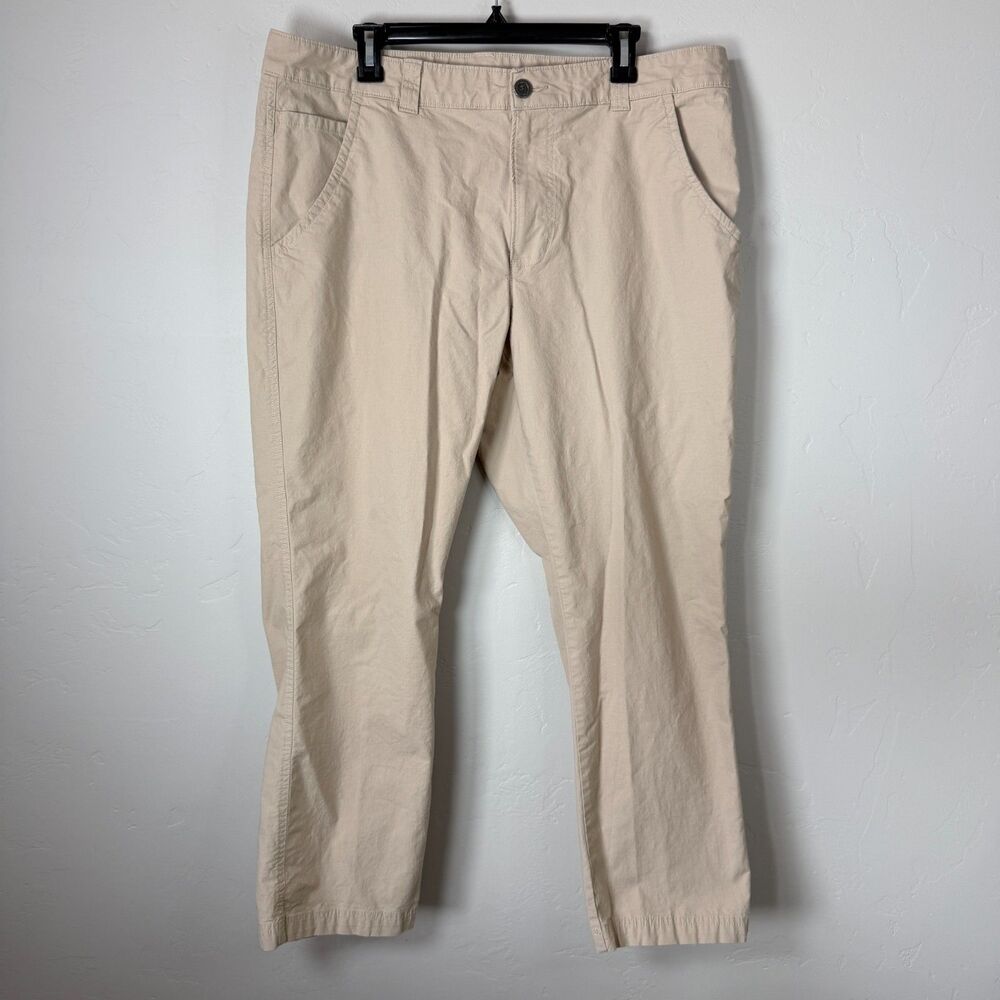 Columbia Men's 38x29 Active Fit Pants Beige Khaki Cotton Stretch Hiking Casual